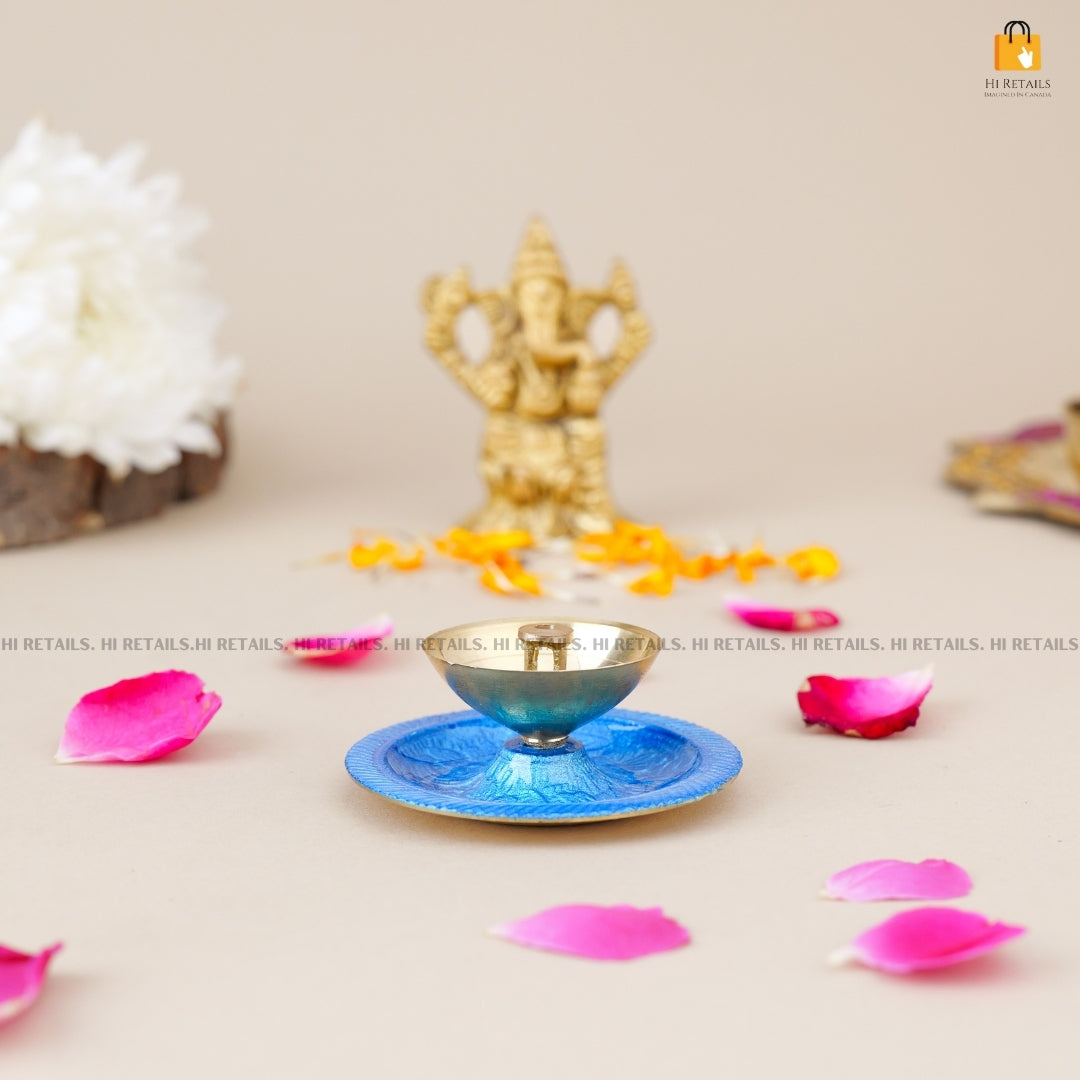 Small Akhand Diya Brass Deepam For Home Pooja Decoration