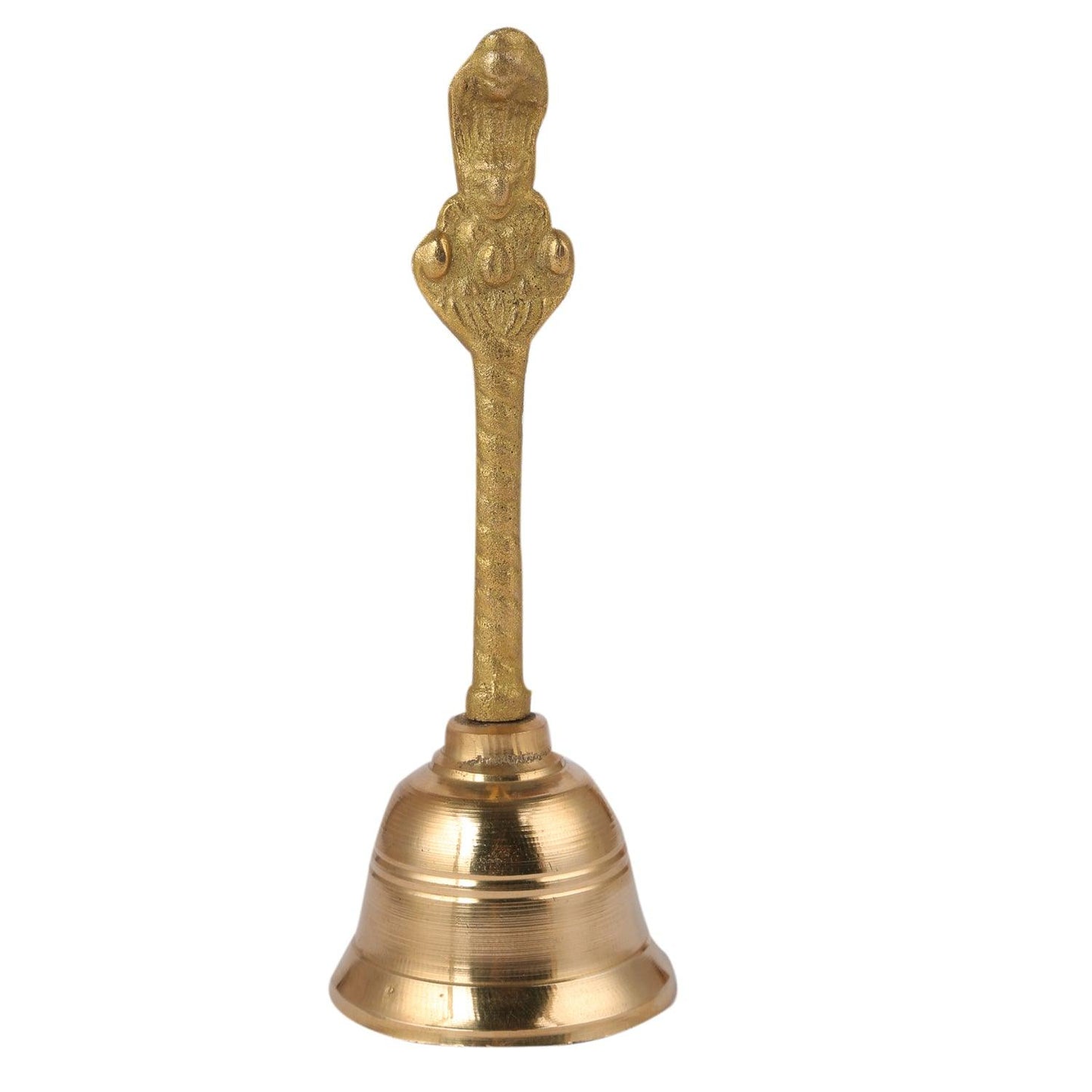 Handcrafted Brass Nag Ghanti Bell with Detailed Design for Worship | High-Quality Temple Bell for Religious Rituals at www.hiretails.com