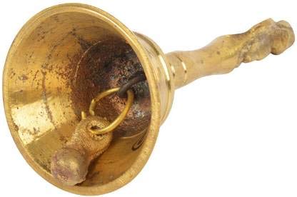 Traditional Brass Hand Bell for Pooja and Home Decor | Spiritual Bell for Ceremonial Use at www.hiretails.com
