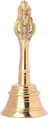 Brass Hand Bell with Decorative Detailing for Worship | High-Quality Brass Bell for Spiritual Spaces at www.hiretails.com