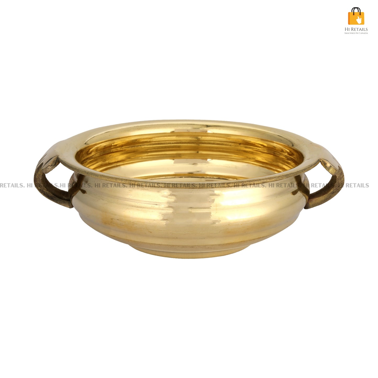 Handcrafted 8-Inch Brass Urli for Spiritual Lighting and Home Decor | Elegant Urli for Festivals and Pooja at www.hiretails.com