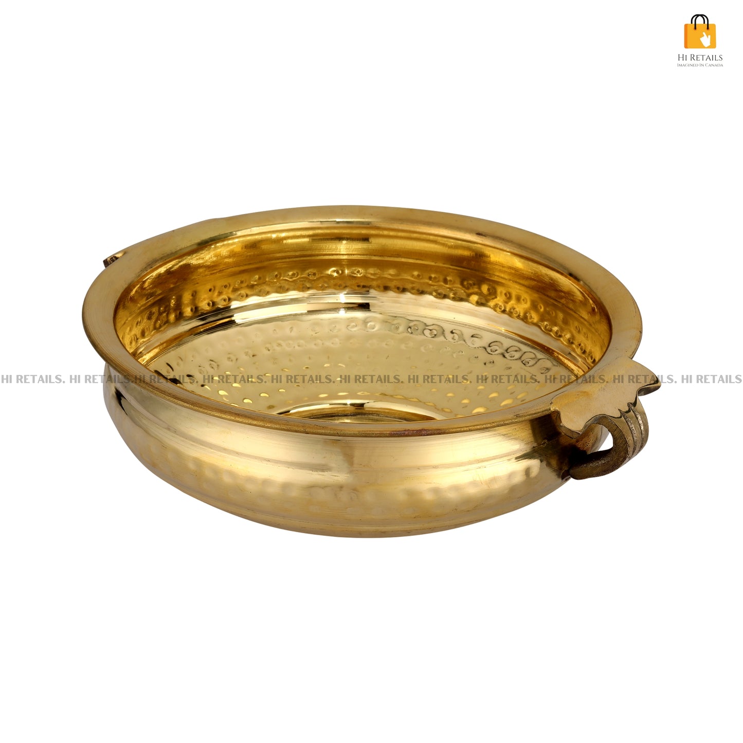 Elegant Brass Decorative Urli Bowl for Pooja and Festive Celebrations – 8 Inches – www.hiretails.com
