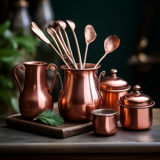 "Elegance: Embracing Tradition with Copper Utensils"