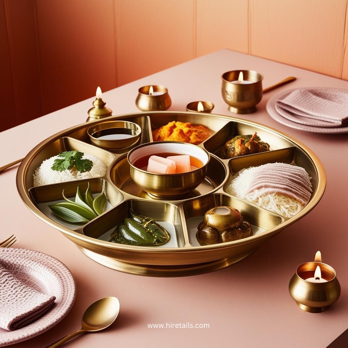 Brass thali, kansa thali, pooja thali and eating thali only on Hi Retails at www.hi retails.com