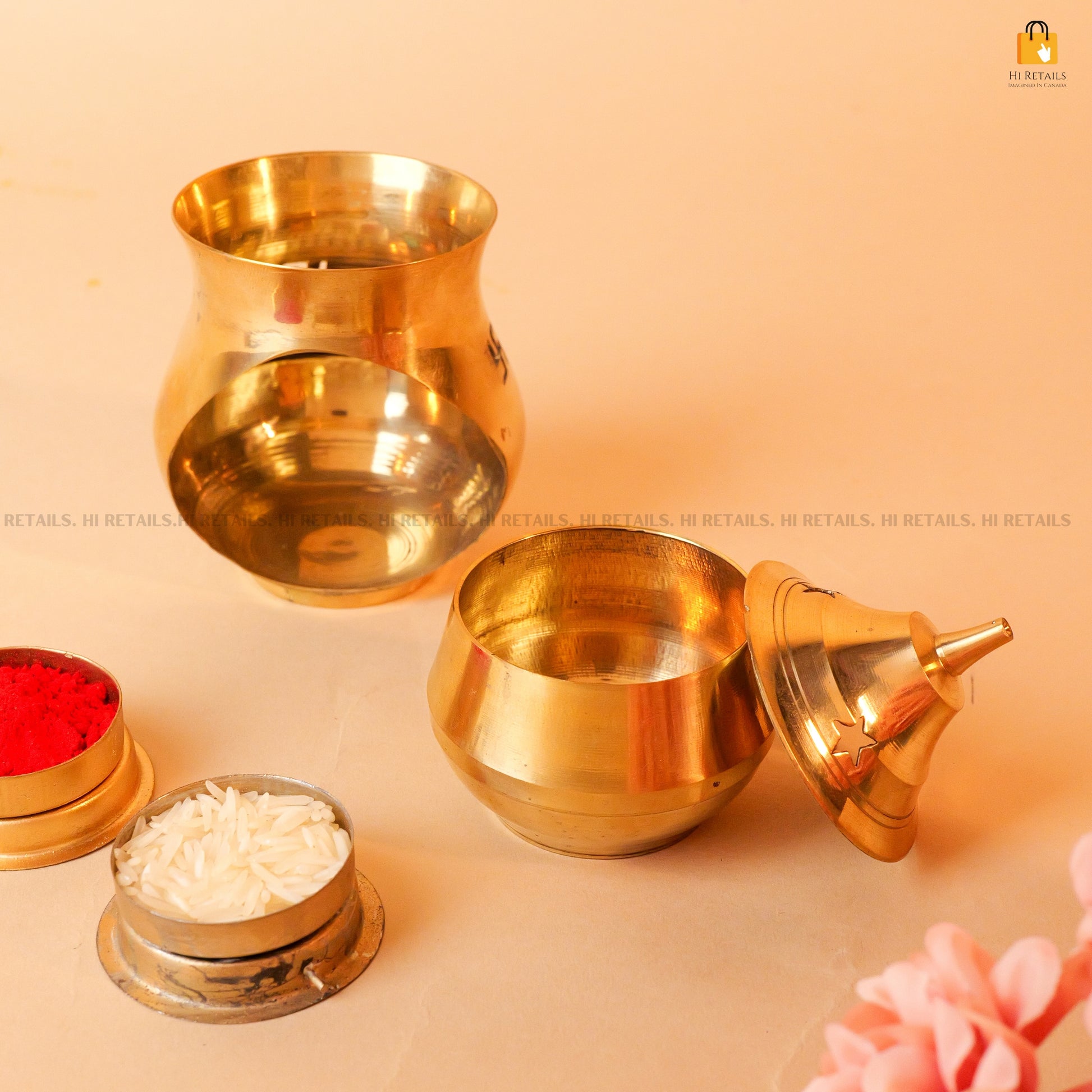 Handcrafted Brass Akhand Diya for Continuous Lighting in Religious Spaces | Swastika Engraved Oil Lamp for Pooja at www.hiretails.com