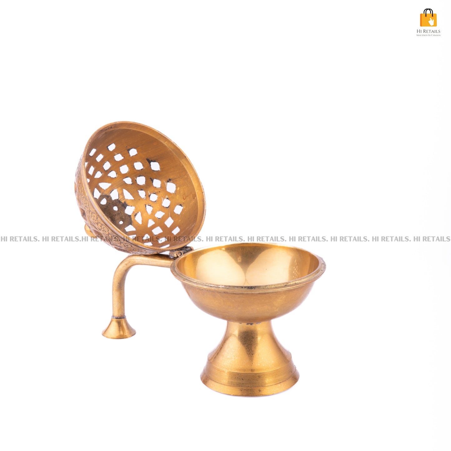 Traditional Brass Loban Daani Incense Burner for Religious Ceremonies | Ideal for Burning Loban and Incense at www.hiretails.com