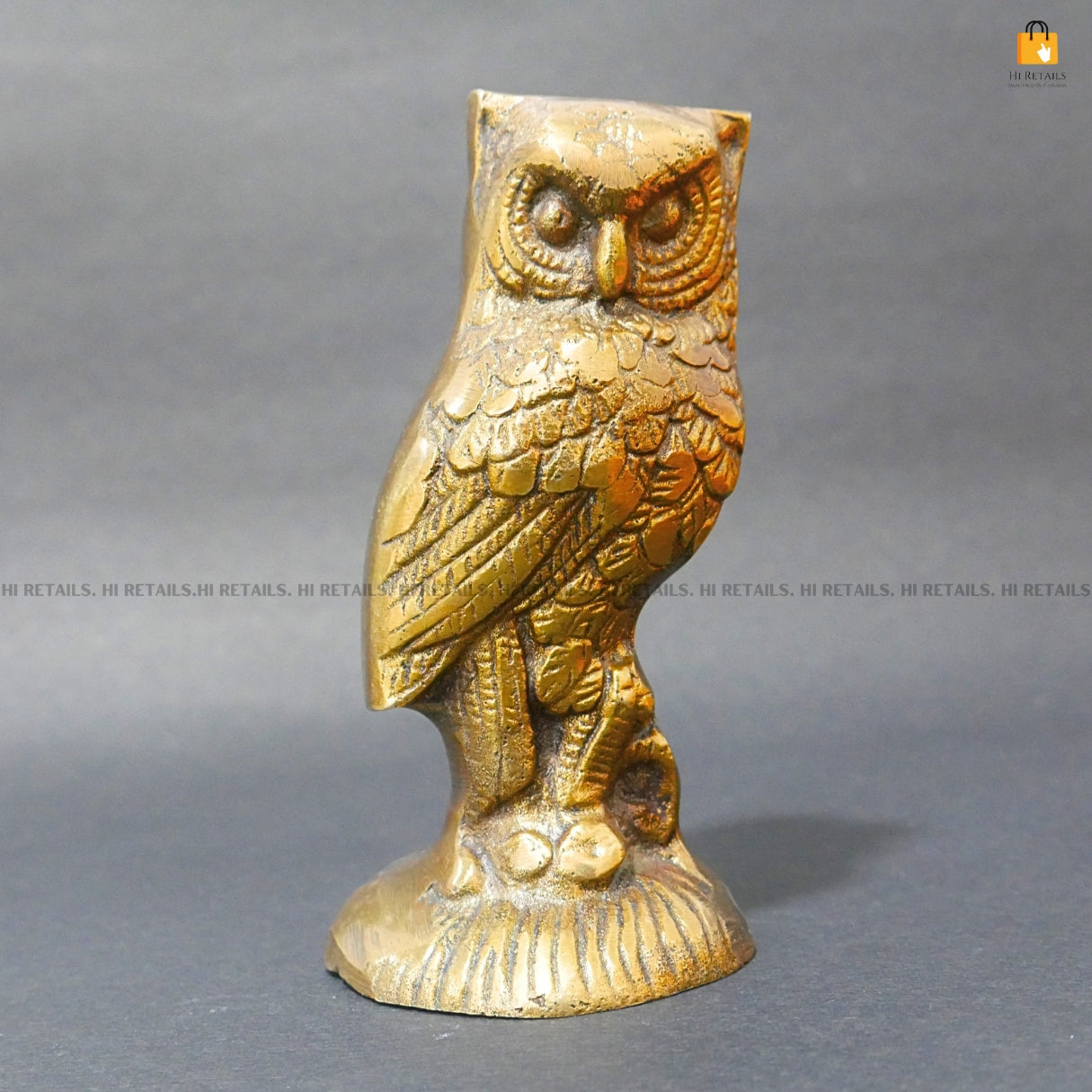 Brass owl showpiece for home decor, premium quality decorative piece at www.hiretails.com