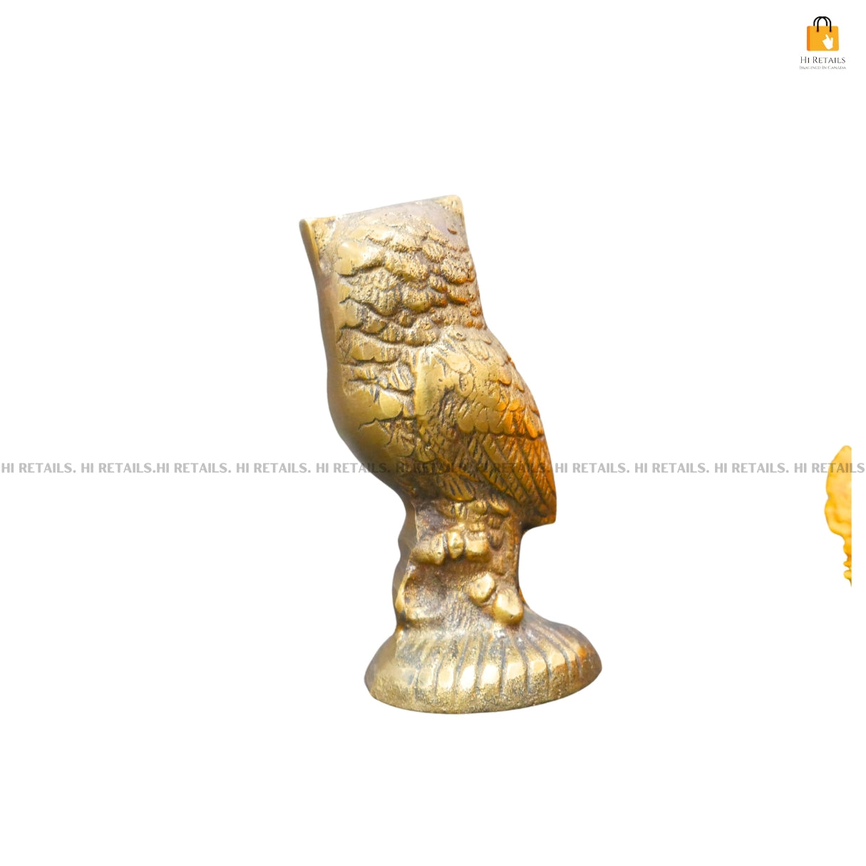 Elegant brass owl showpiece for home, office, and spiritual decor at www.hiretails.com