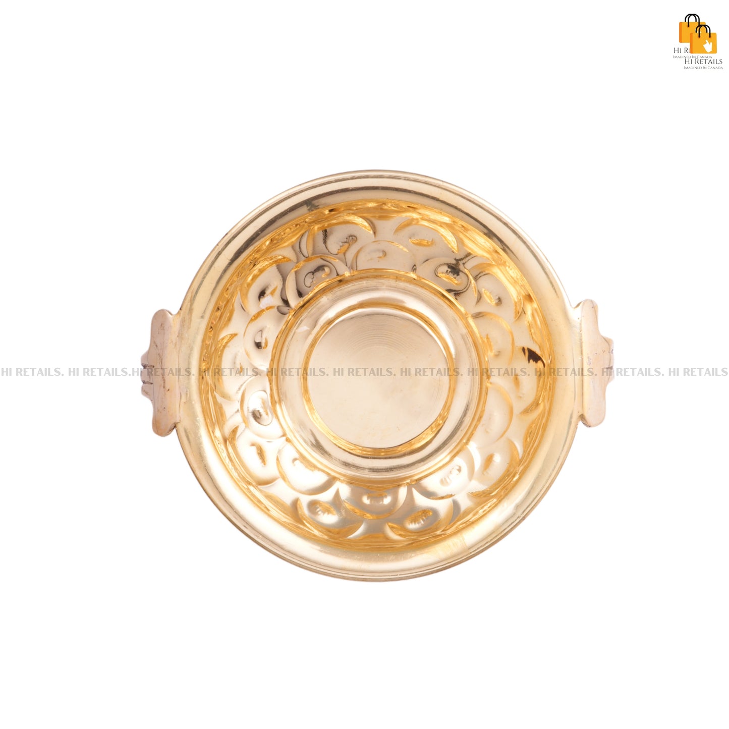 Brass Urli with Vibrant Marigold and Flower Petals for Home Decor | Beautiful Brass Urli for Spiritual Lighting at www.hiretails.com