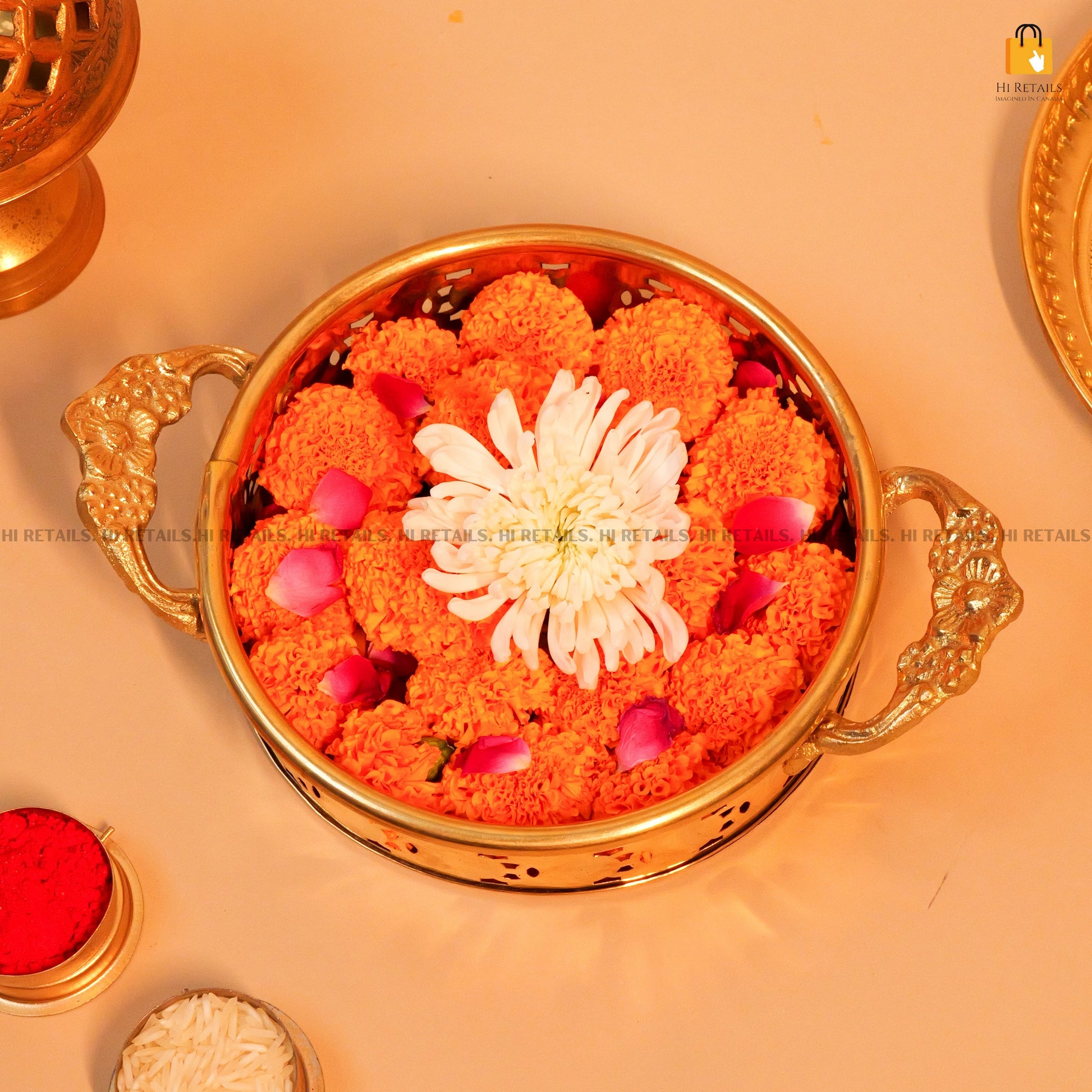 Beautiful Handmade Pichwai Art Cow Design Serving Tray Plate – Adds Charm to Your Dining Area at www.hiretails.com