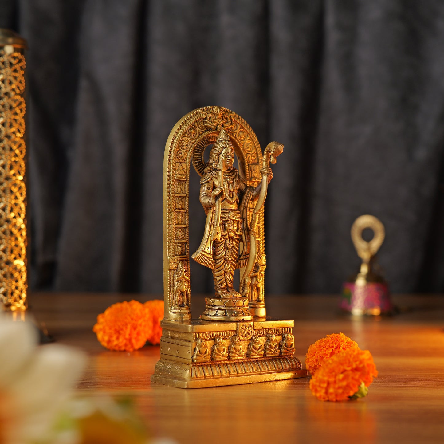 Divine Brass Ram Lalla Idol for Home Pooja