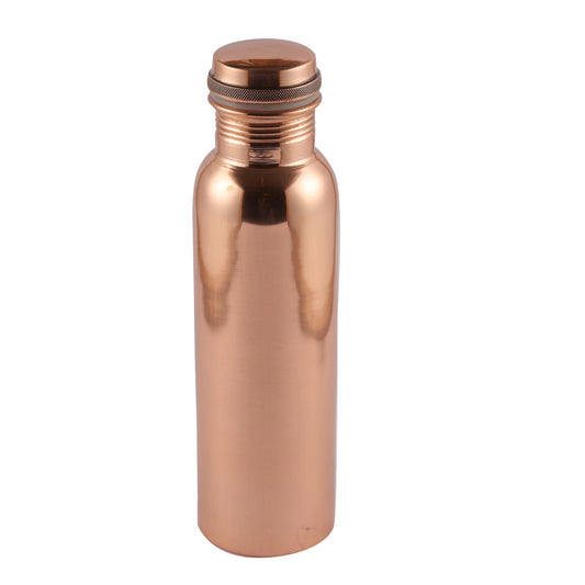 Copper Water Bottles, 16oz & 34oz, Leak Proof Lids, Ayurvedic & Standard Styles