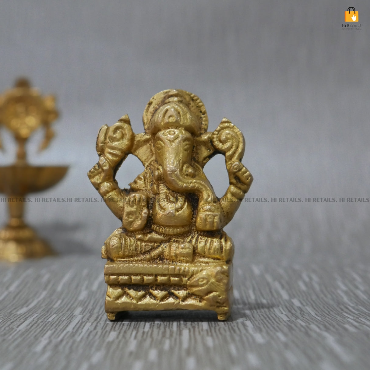 brass Ganesh idol for home decor and  pooja essentials   at www.hiretails.com