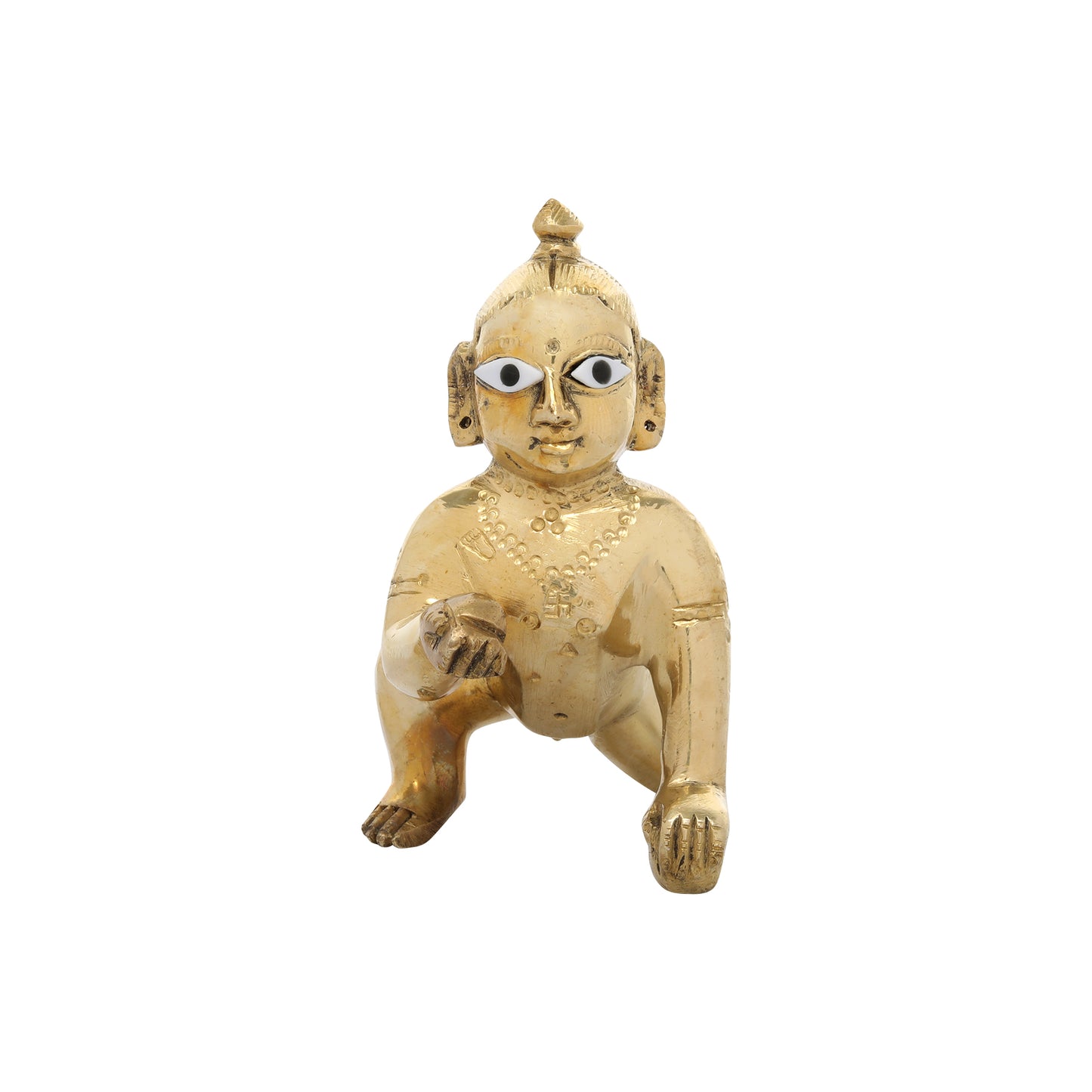 Premium Brass Laddu Gopal Statue with Intricate Detailing for Religious Ceremonies and Home Decor | Krishna Idol at www.hiretails.com